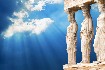 Rhodos město symbol města přístav sloup socha Řecko
