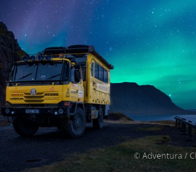 Island – putování za polární září s tatrabusem